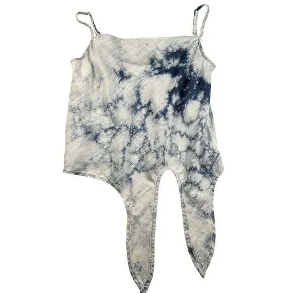 Bella Dahl Women's Blouse Bias Cowl Neck Tie up Cami Top Cloud Wash Sz S - Picture 2 of 10